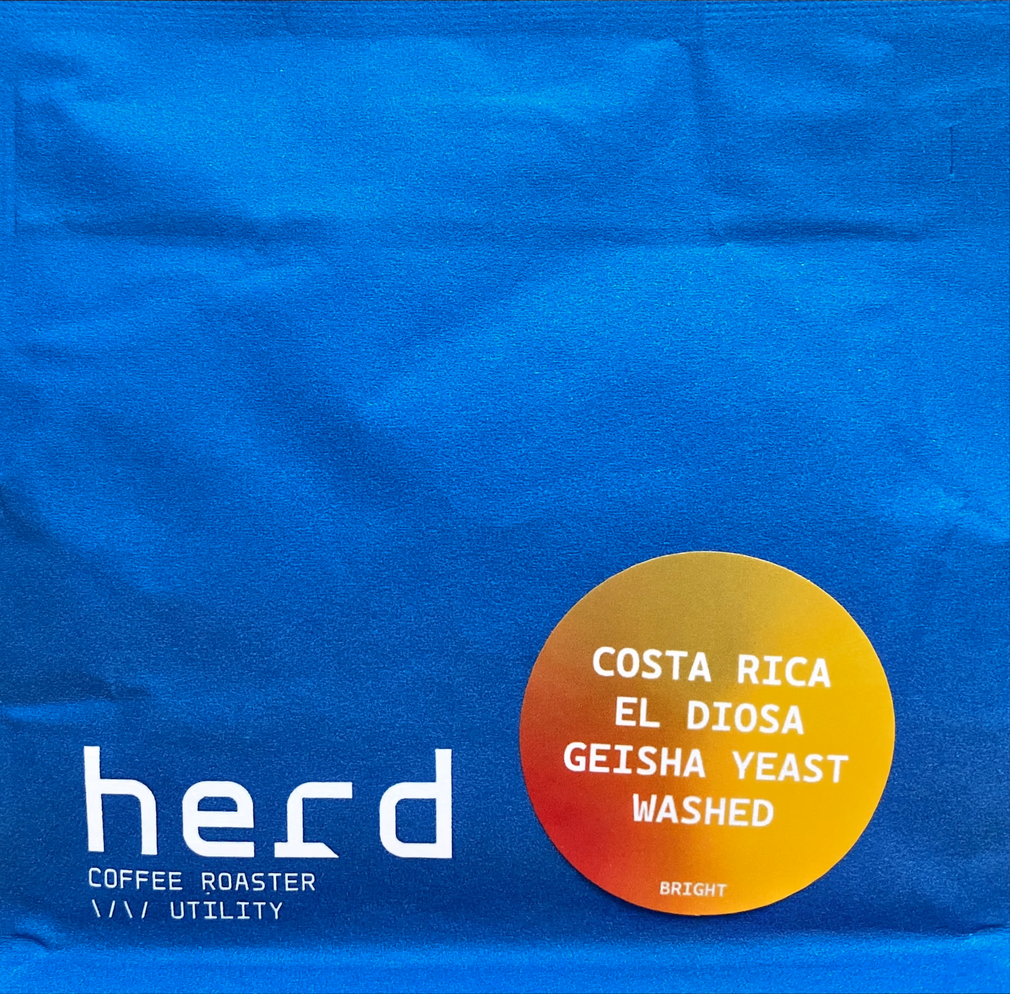 Bag of Costa Rica El Diosa beans roasted by Herd Coffee Roaster.